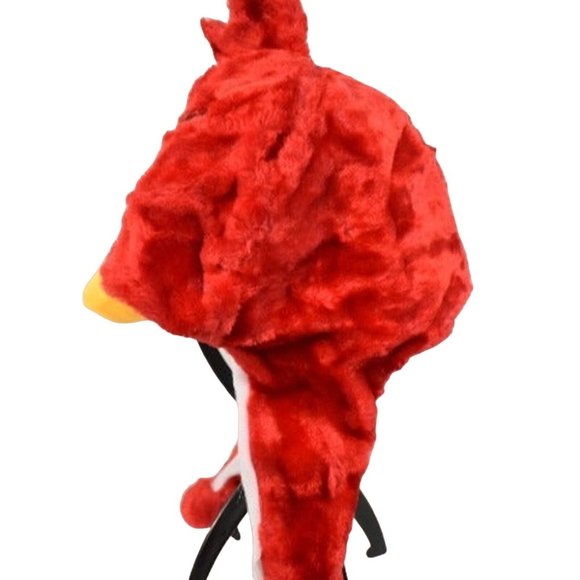 Children's Red Winter Hat Beanie with Ear Flaps - Picture 2 of 4